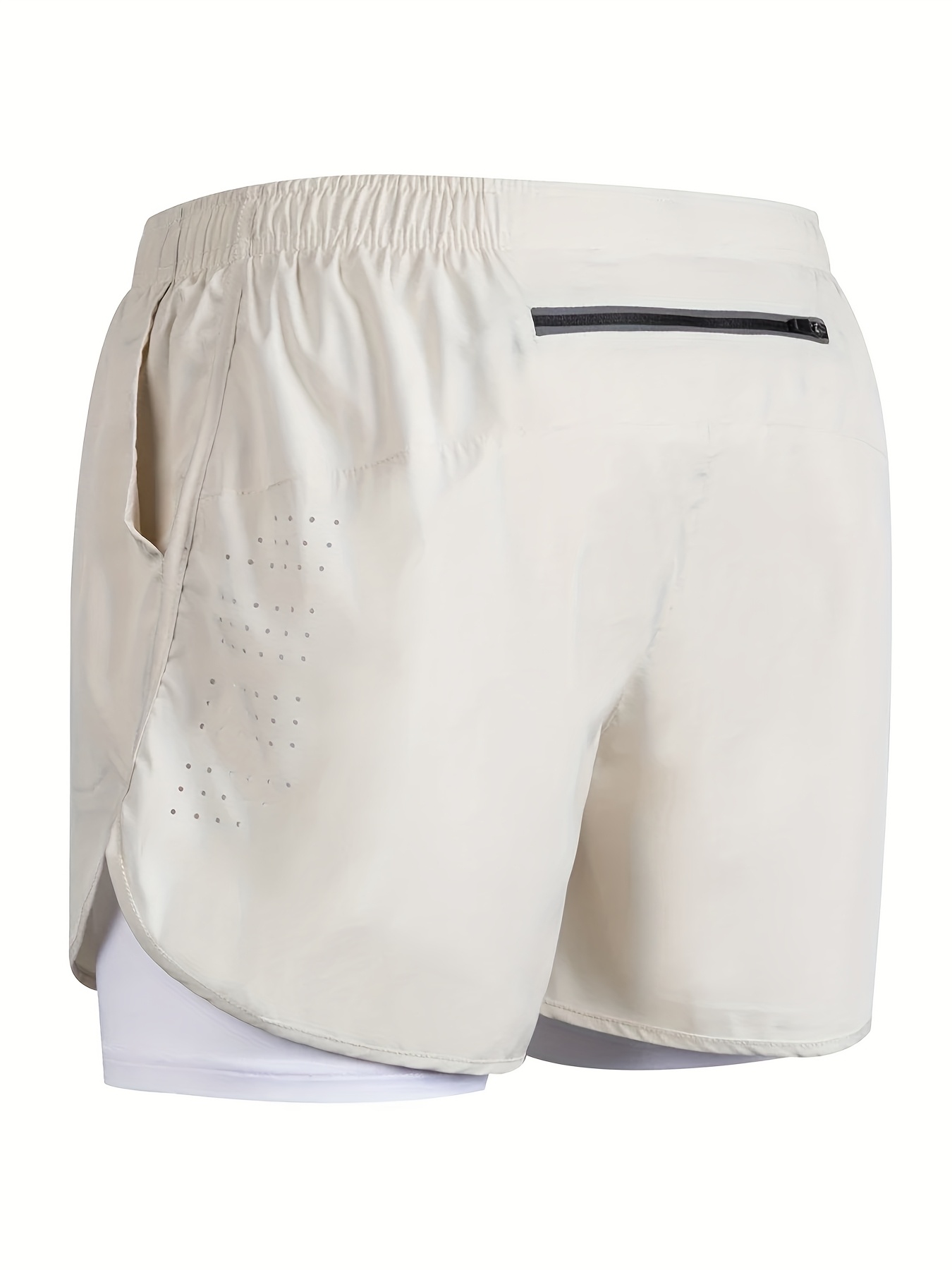 2025 New Men'S Running Shorts, Quick-Dry Black Double-Layer Shorts for Fitness And Training, 4-Inch Athletic Shorts