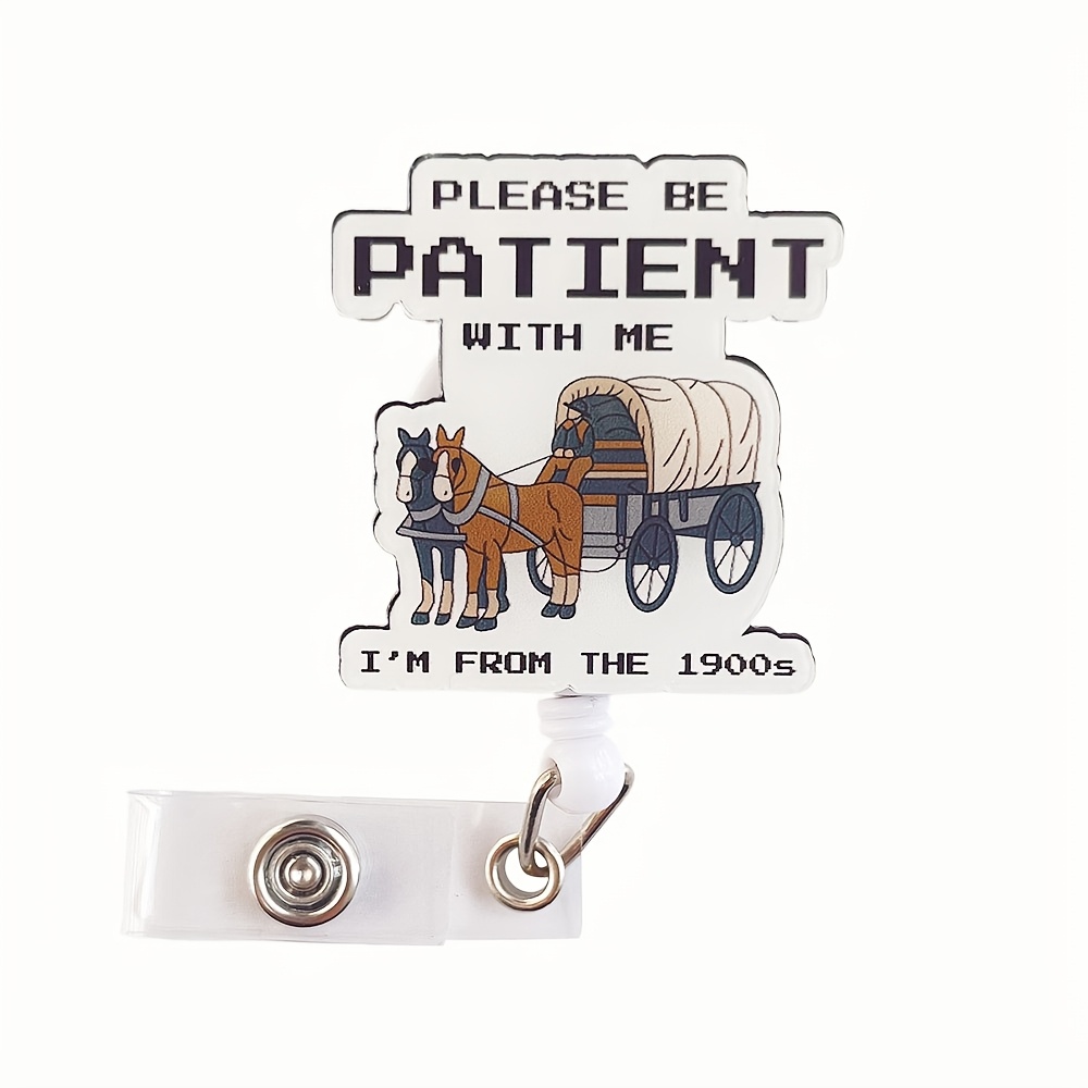 

Please With Me. The 1900s Retractable Id Card Holder Reel Nurse Hospital Badge Holder Badge Reel Office Lanyard 1pc