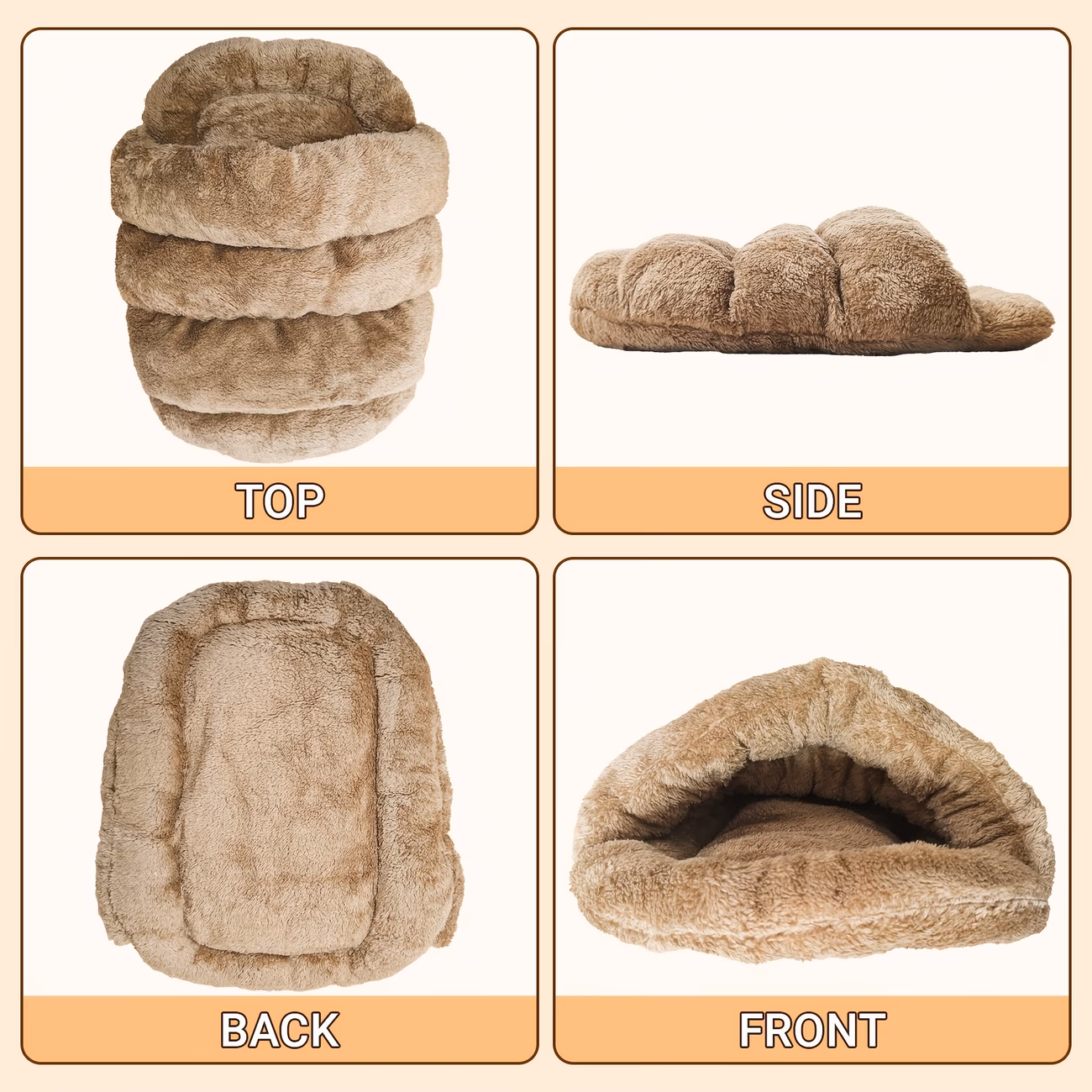 2026 newly autumn winter warm slipper style cat bed semi enclosed windproof cave 1pc thickened insulated cat bed sleeping pad for cats and dogs Product details 6