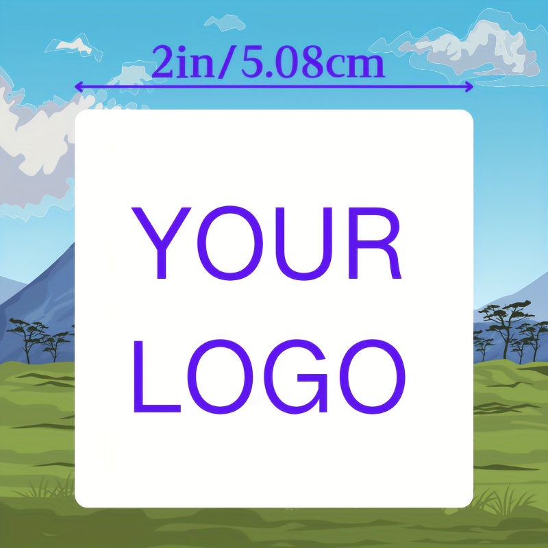 2-inch 300-sheet Synthetic Paper Laminated Custom Stickers, Label Stickers For Business, Packaging, Weddings - Plastic Material