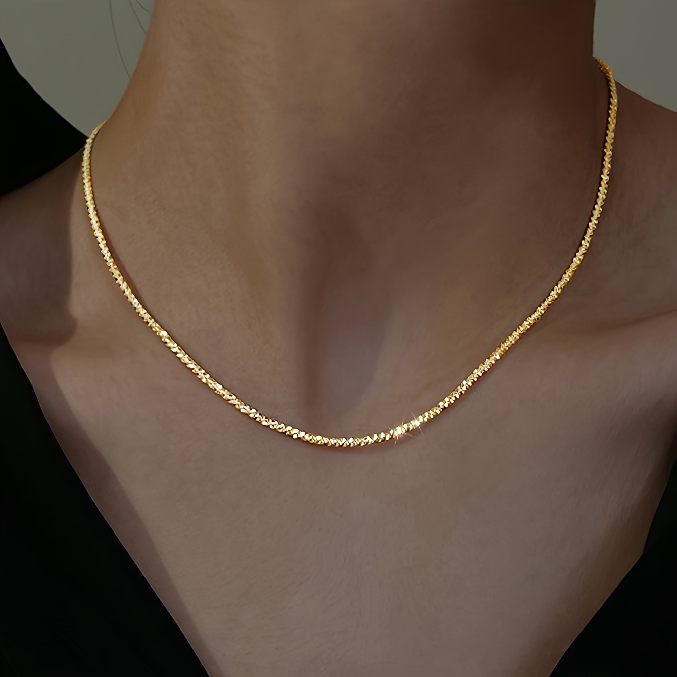 High-Quality Stainless Steel, Sparkling Minimalist Star Necklace for Men and Women - Father's Day Gift, Hot-Selling Trendy Classic Shimmering Celestial Chain