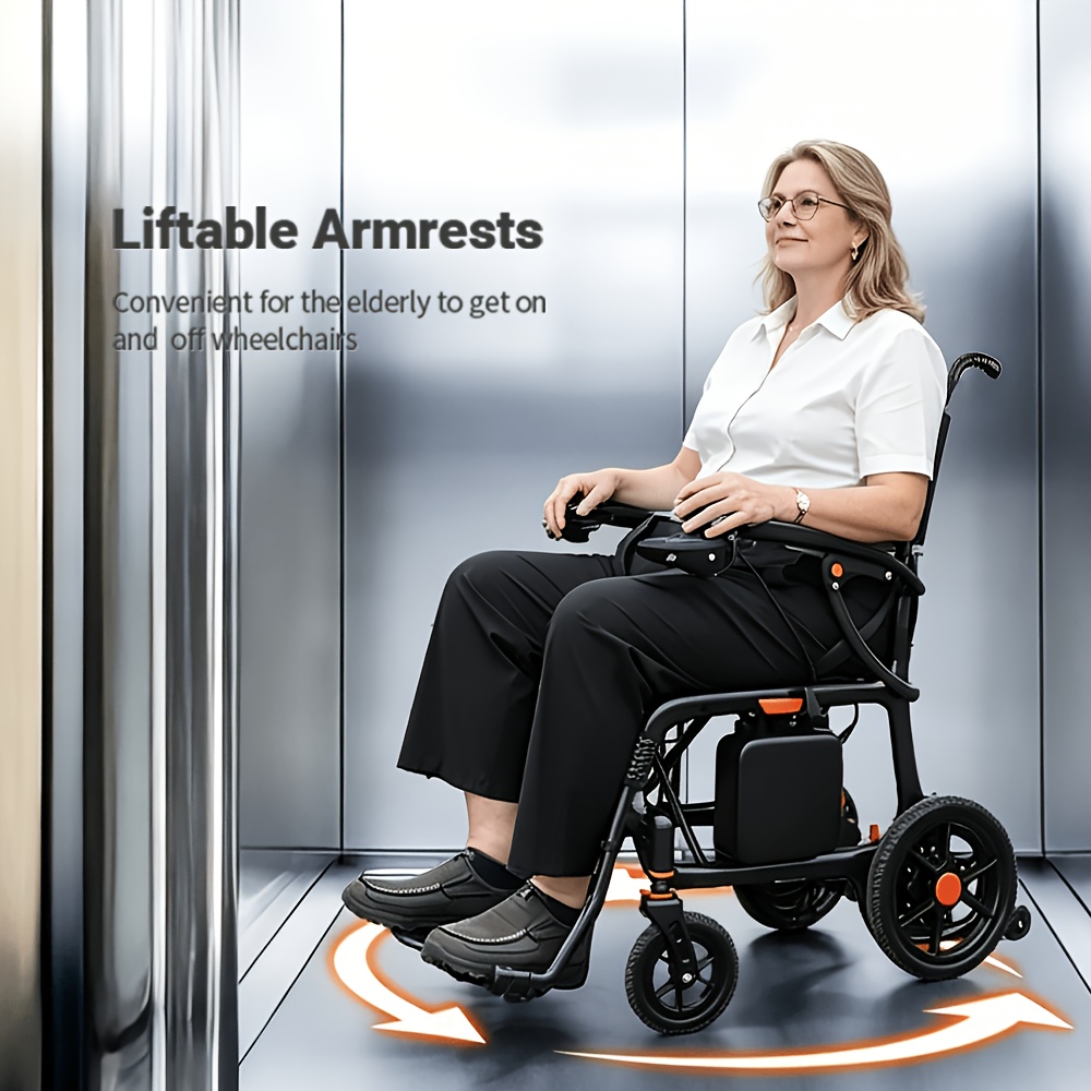 carbon fiber 25   range adult electric wheelchair no installation   folding and   lightweight 15kg 300lbs load capacity compact enough to   luggage     beach   portable power chair Product details 3