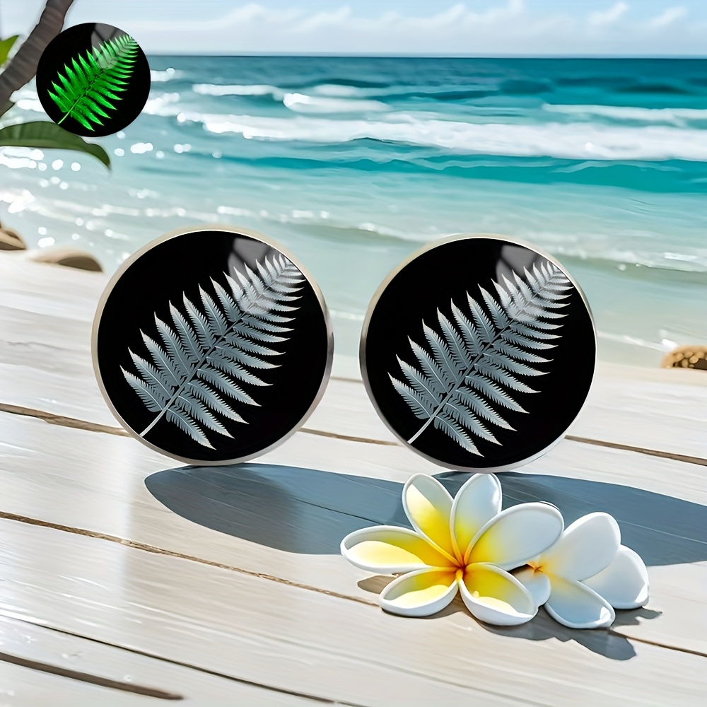 TEMU -the-dark Silvery Stud Earrings - Fluorescent, Alloy With Glass Inlay, Accessory For , Perfect Gift For Any Occasion, Style, Earrings For Ears
