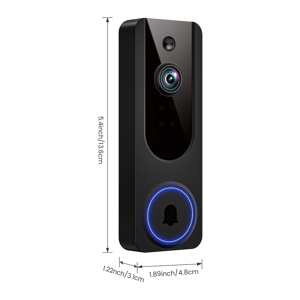 TEMU 2pcs/1pc High-definition Camera Wireless Doorbell, 2.4ghz Wireless Indoor Security Camera, Wall-mounted, Artificial Intelligence Human Body