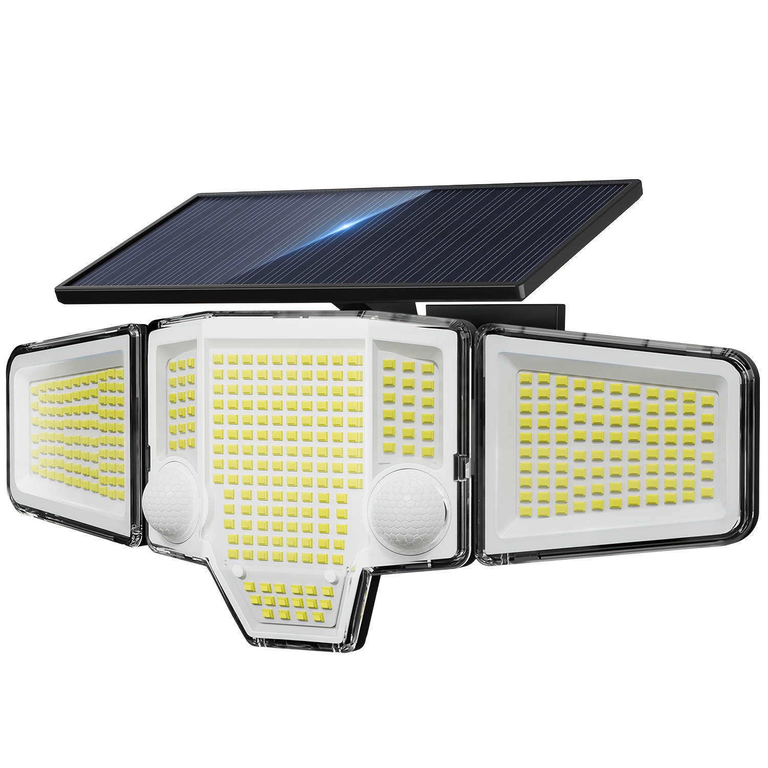 1/2/3/4 Pack 3 Head Motion Sensor Solar Lights Outdoor, 366leds 3 Lighting , 360° Wide Angle Solar Street Area Lights, Ipx6 Solar For Outdoor , Mother's Day Gift