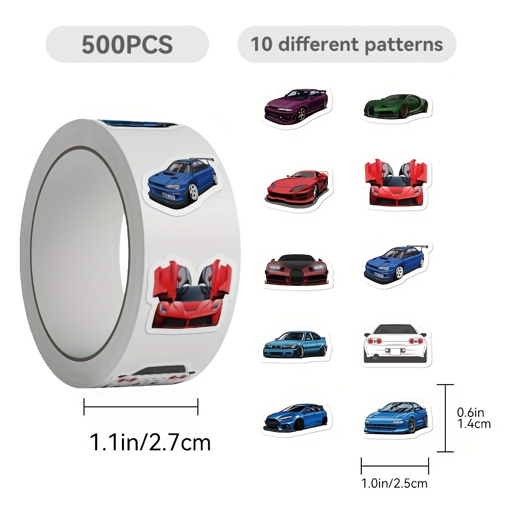 TEMU 1 Roll/500 Sheets Car Roll Stickers Laptop Journal Envelope Sealing Stickers Decorative Stickers Christmas Gift