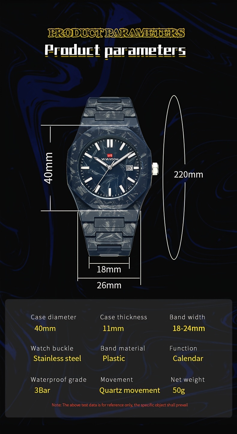 mens luxury quartz watch 40mm oval blue dial luminous calendar feature   marble striped plastic strap waterproof 30m battery powered electronic movement non rechargeable button battery regular cleaning   leisure wristwatch details 5