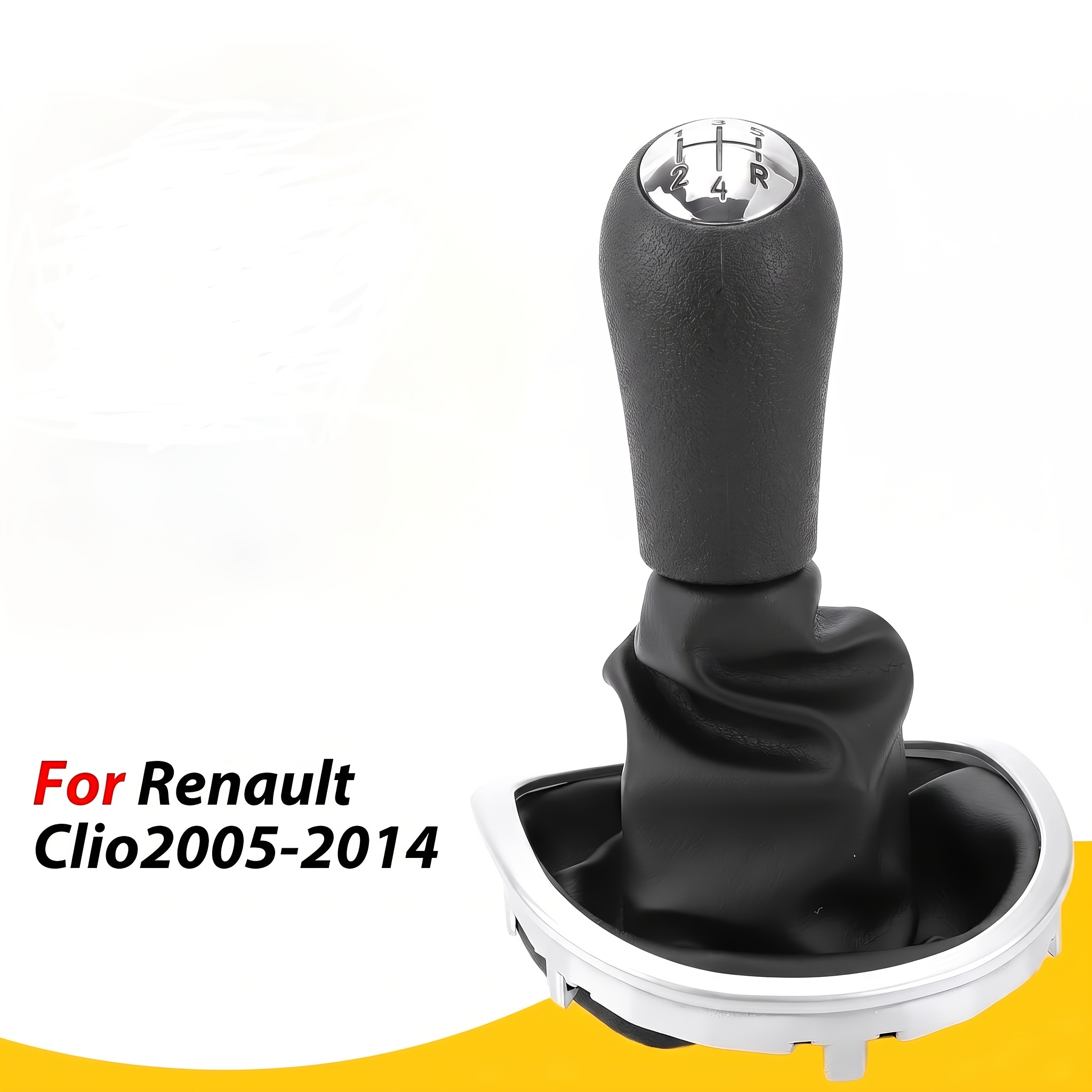 TEMU Pommeau de de vitesse intégré et cache-poussière, tête de de vitesse, compatible avec for Renault Clio III 2005-2012