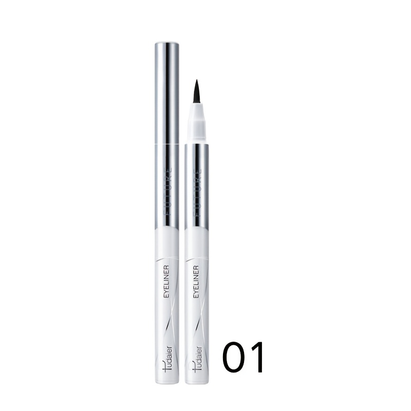 Pudaier Waterproof Liquid Eyeliner Pen - Quick-dry, , Sweat-resistant, Long-lasting Black Makeup, Plant-based Formula, Ideal For Beginners