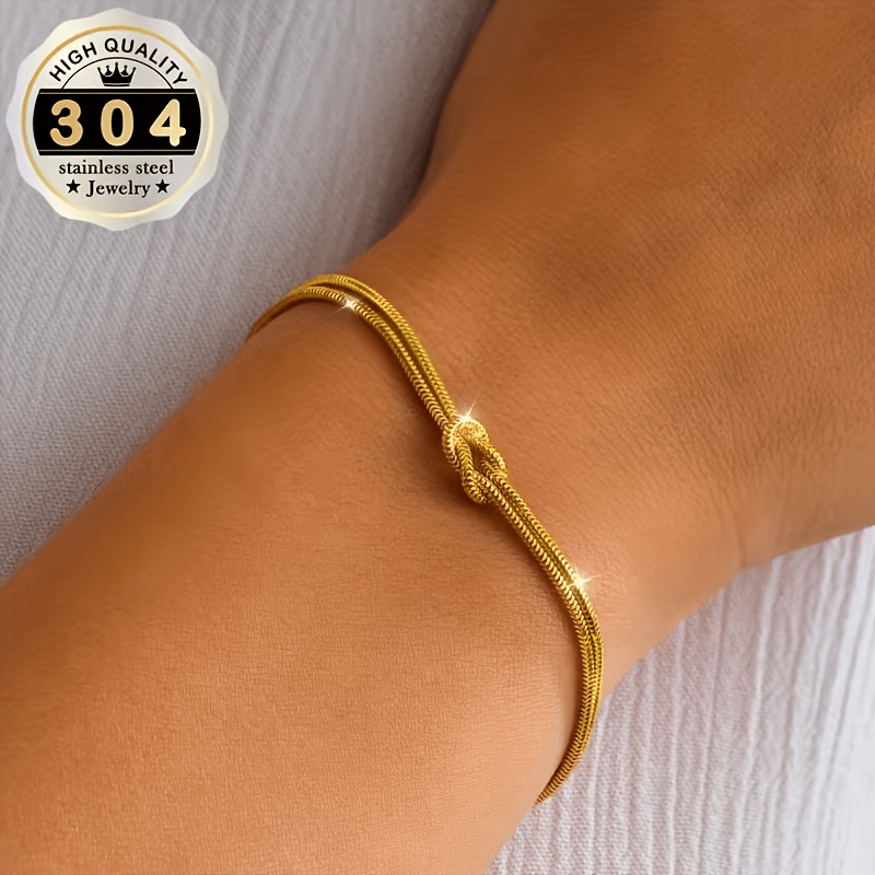 Women's 18K Plated Stainless Steel Tennis Bracelet