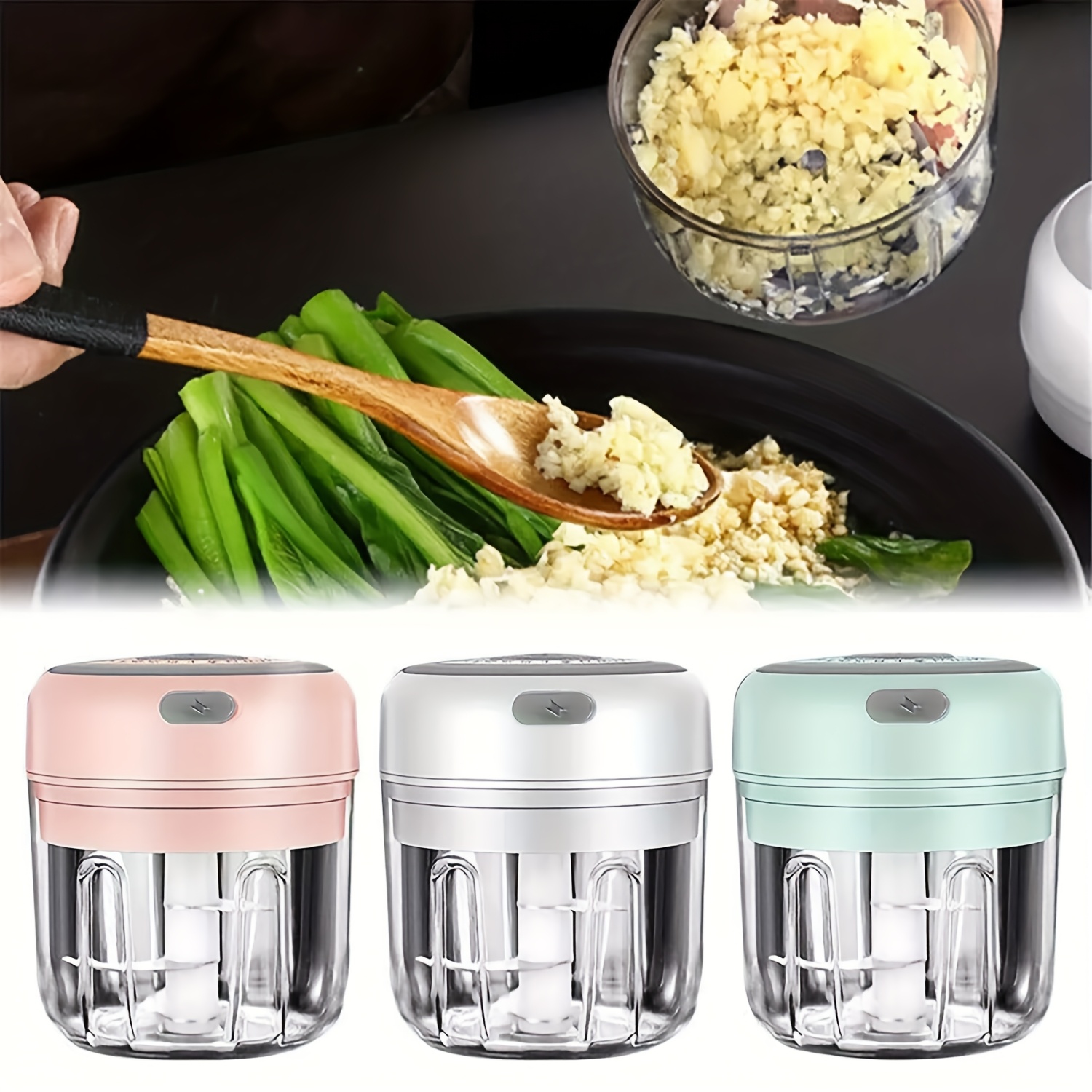 electric garlic crusher multi functional vegetable processor usb wireless garlic processor portable food processor suitable for garlic ginger chili vegetables three colors available garlic grinder garlic press vegetable chopper food preparation mini processor handheld device durable construction efficient chopping onion chopper chili grinder home cooks small kitchens Product details 1