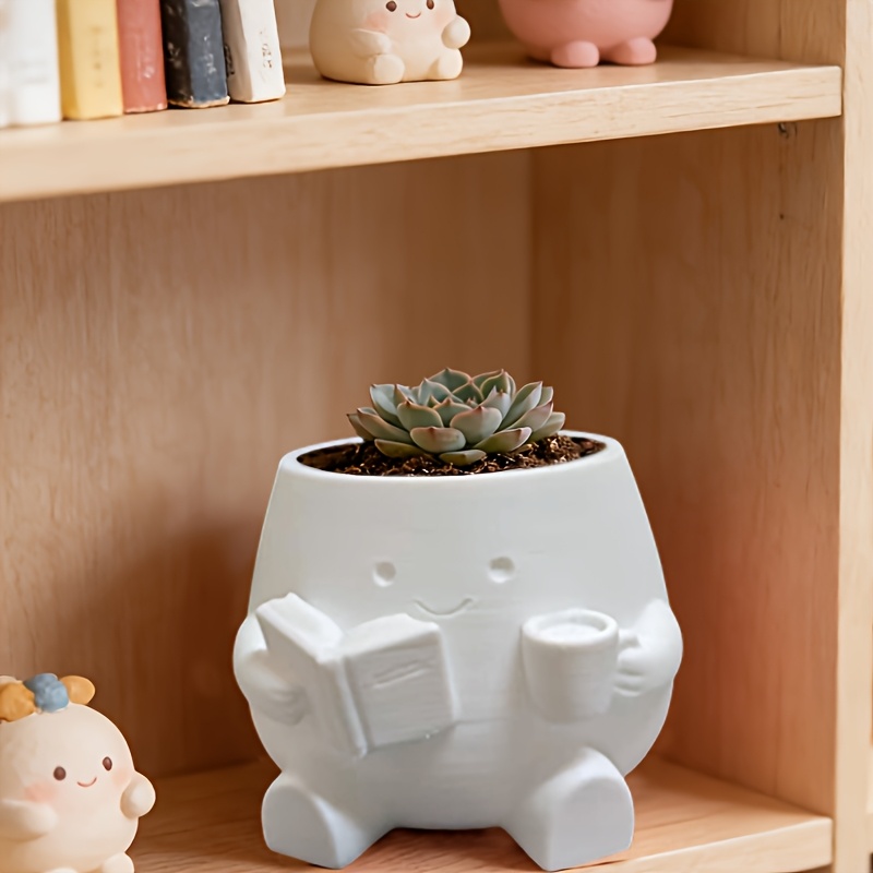 E-shop Blumentopf 4 Stile 3D-gedruckte funktionale Pflanzgefäße Leserbegleiter-Töpfe Herzliche Töpfe Friedliche Töpfe Traumhaus-Töpfe Es ist ein