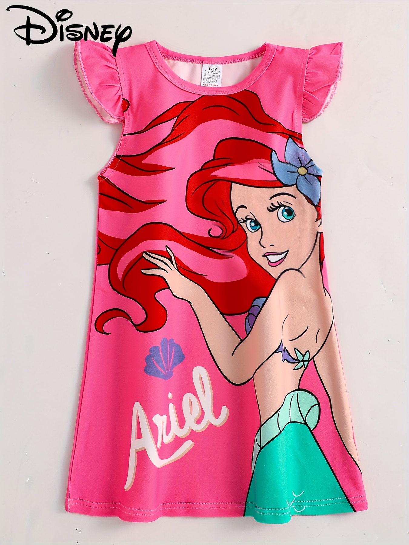 pyjama robe filles petite sirène rose tenue nuit Temu Switzerland