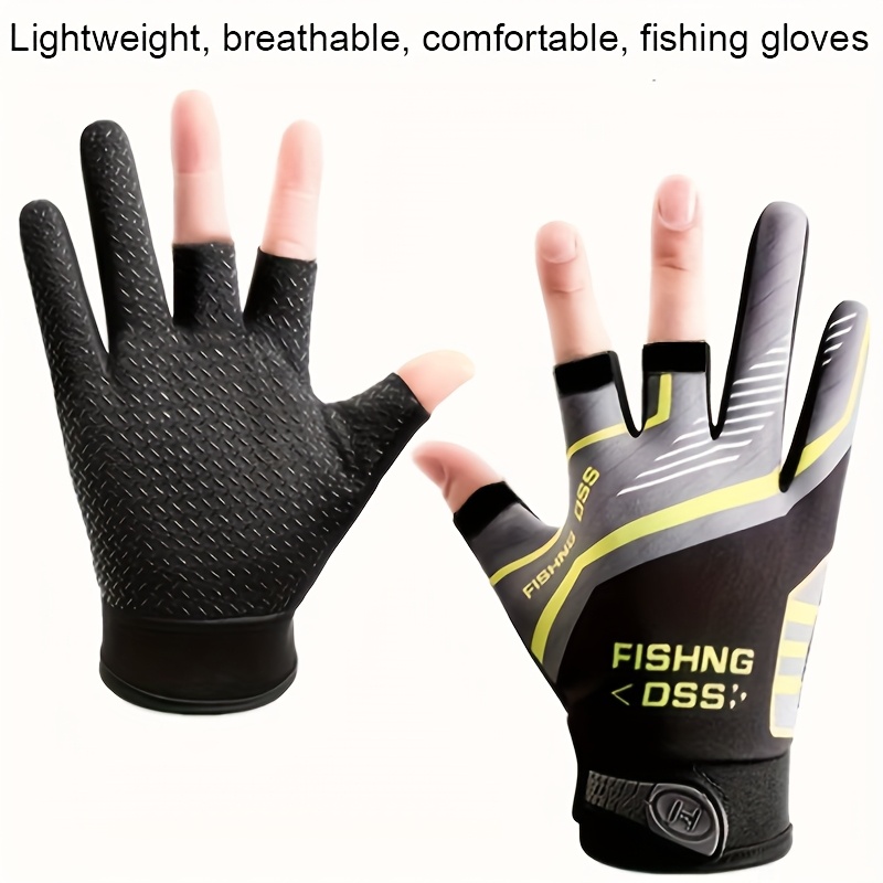 

A Pair Of Half-finger Fishing Gloves Made From Thin, Fabric Breathable, Cool, Non-slip, And Comfortable With Sweat-wicking . Closure Type: Strap, Suitable For Cycling And Outdoor Fishing Activities.