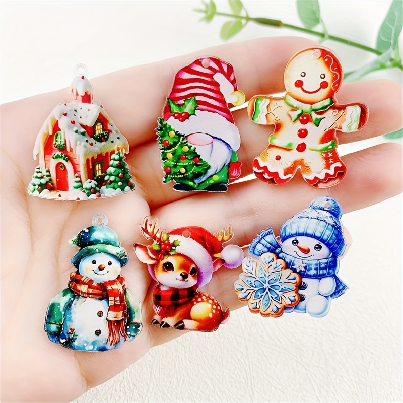 

12pcs Double- Printed Christmas Pendant For , & Keychains - Accessories