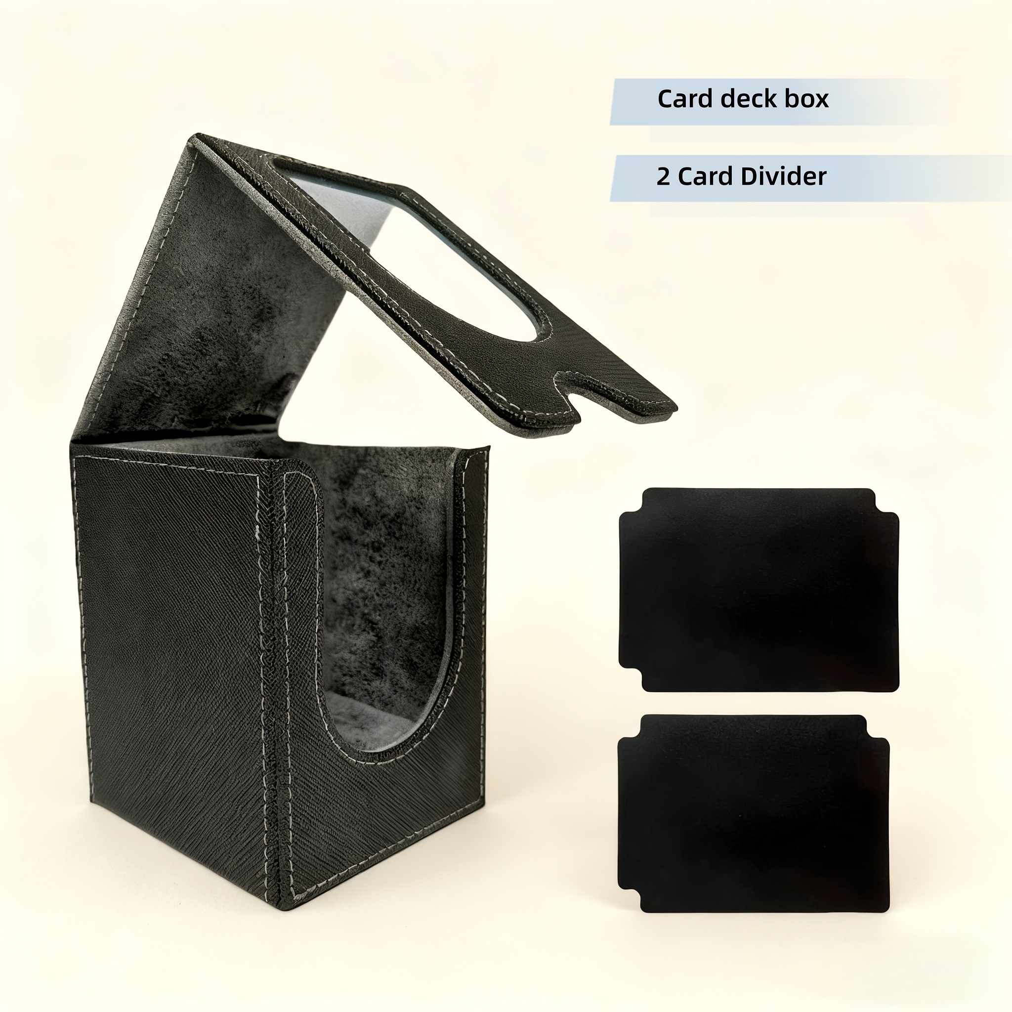 Image of For Mtg & Tcg Players: Magnetic Commander Deck Box With Dividers & Display Window - Pu Card Storage Suitable For Mtg/tcg Players, Gift-ready For Tours, Tournaments & Daily Use
