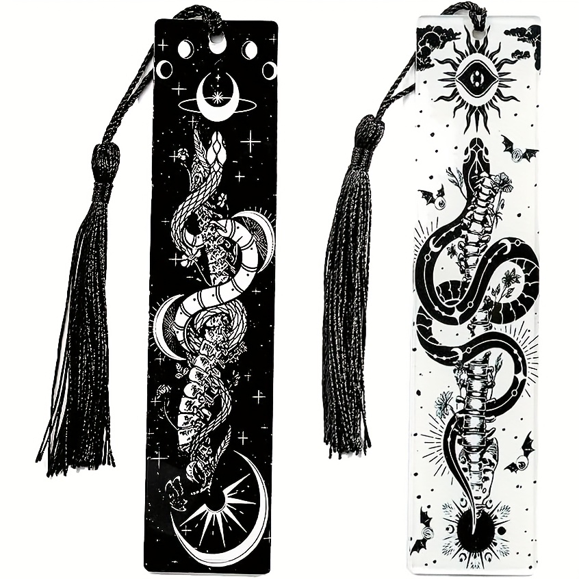 Image of Black And White Acrylic Bookmark, Suitable For Women To Read Bookmarks, Book Friend Gifts, Birthdays, Graduations, And Christmas Gifts For Mother And Daughter