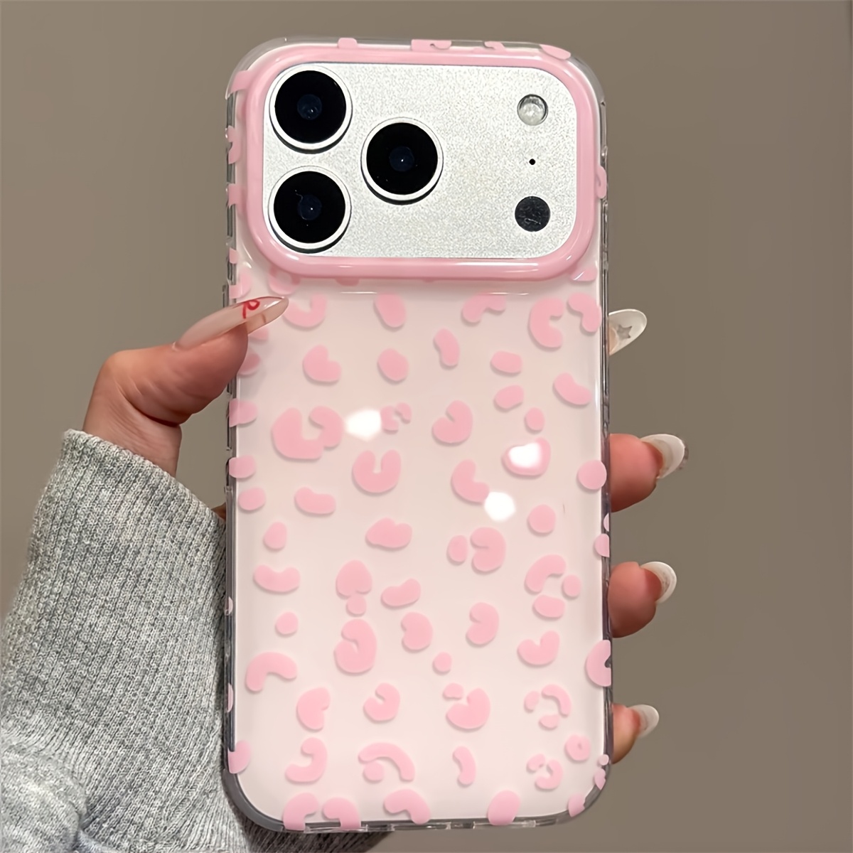 TEMU Phone Case: Luxury Pink Leopard Print Pattern Phone Case, Compatible With Iphone 17/17 Air/16/15/14/13/12/11 Pro Max/xr/xs/xs Models. A Popular