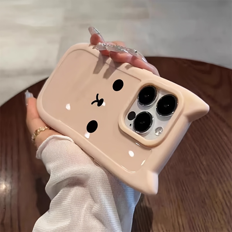 TEMU Phone Case - 1pc Cat Ear Cover Anti-fall Protective Phone Case Soft Case Suitable For Iphone 17/16/xr/11/12/13/14/15 Plus Pro Max/plus And Other