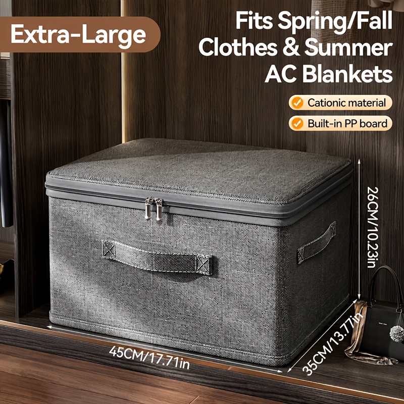 TEMU Extra Large Stackable Storage Box - Versatile, Suitable For Multiple Such As Office, Home, Bedroom, Etc. Space-saving Organizer For Closet,