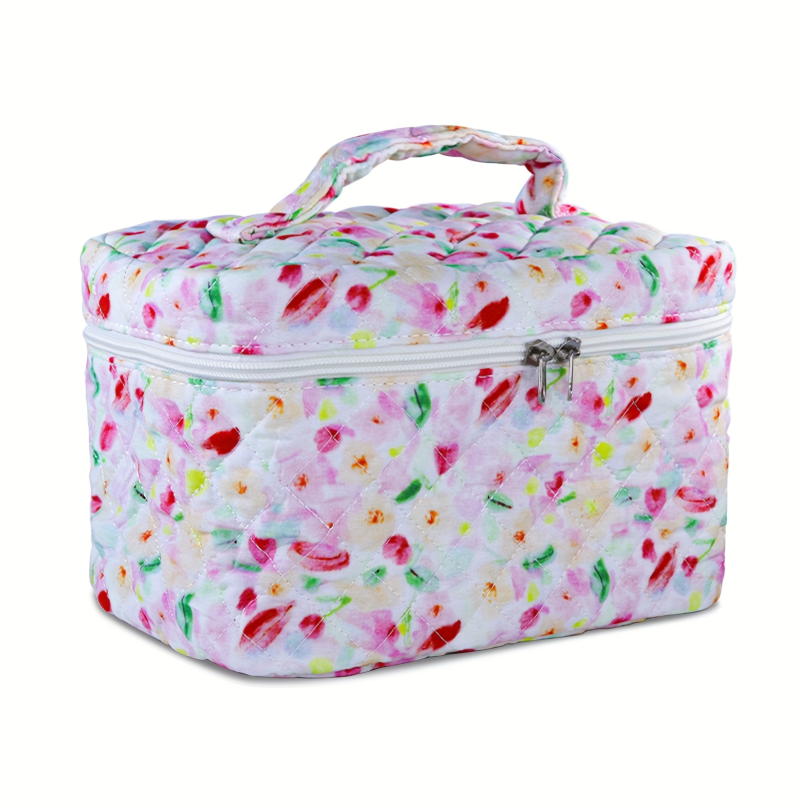 Large Makeup Bag, Cute Cosmetic Bag For Women Girls, Floral Coquette Aesthetic Toiletry Bag, Travel Make Up Organizer Bag