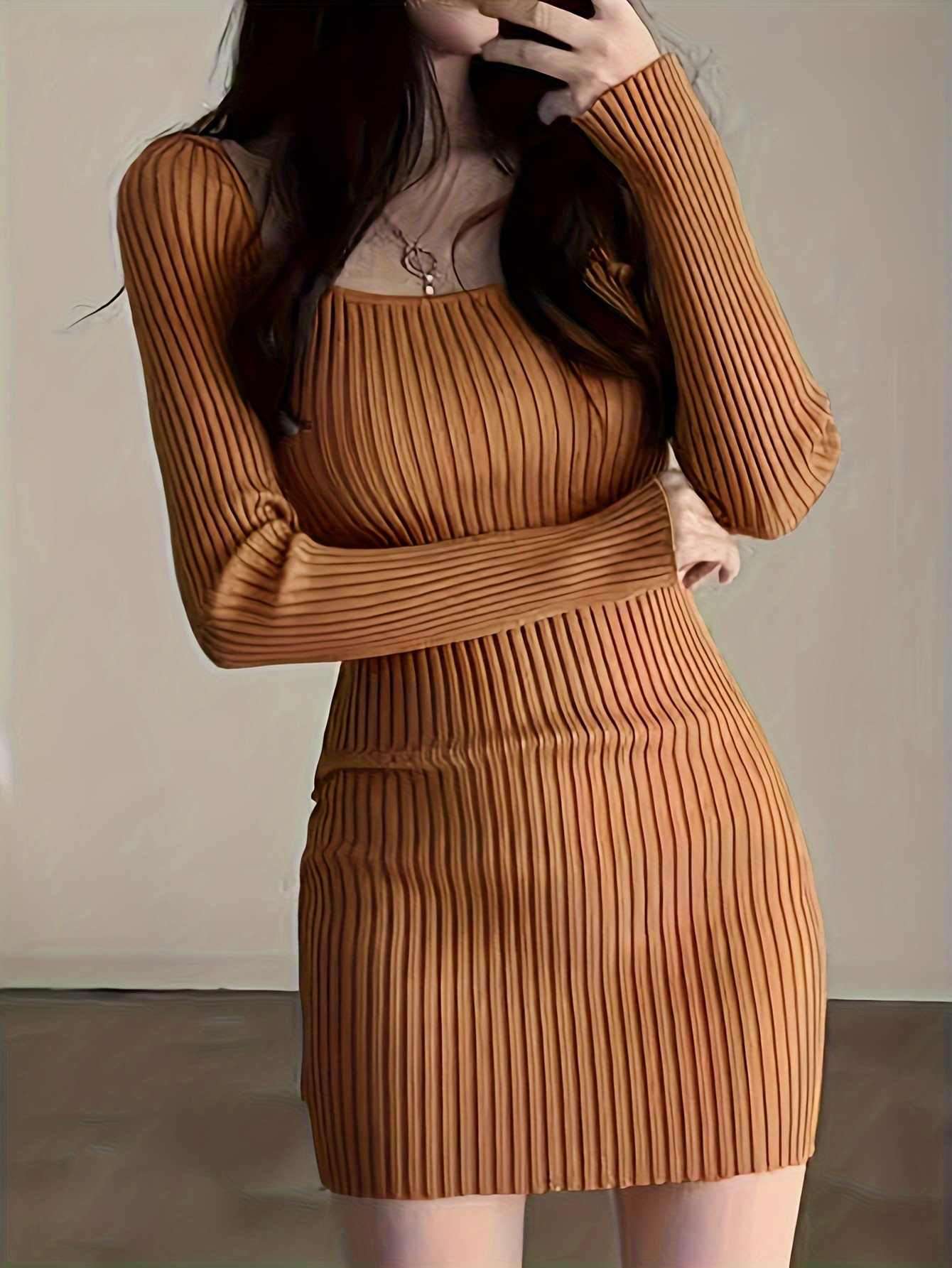 long sleeve bodycon dress short Long Sleeve Spandex Bodycon Mini Dresses main image 0