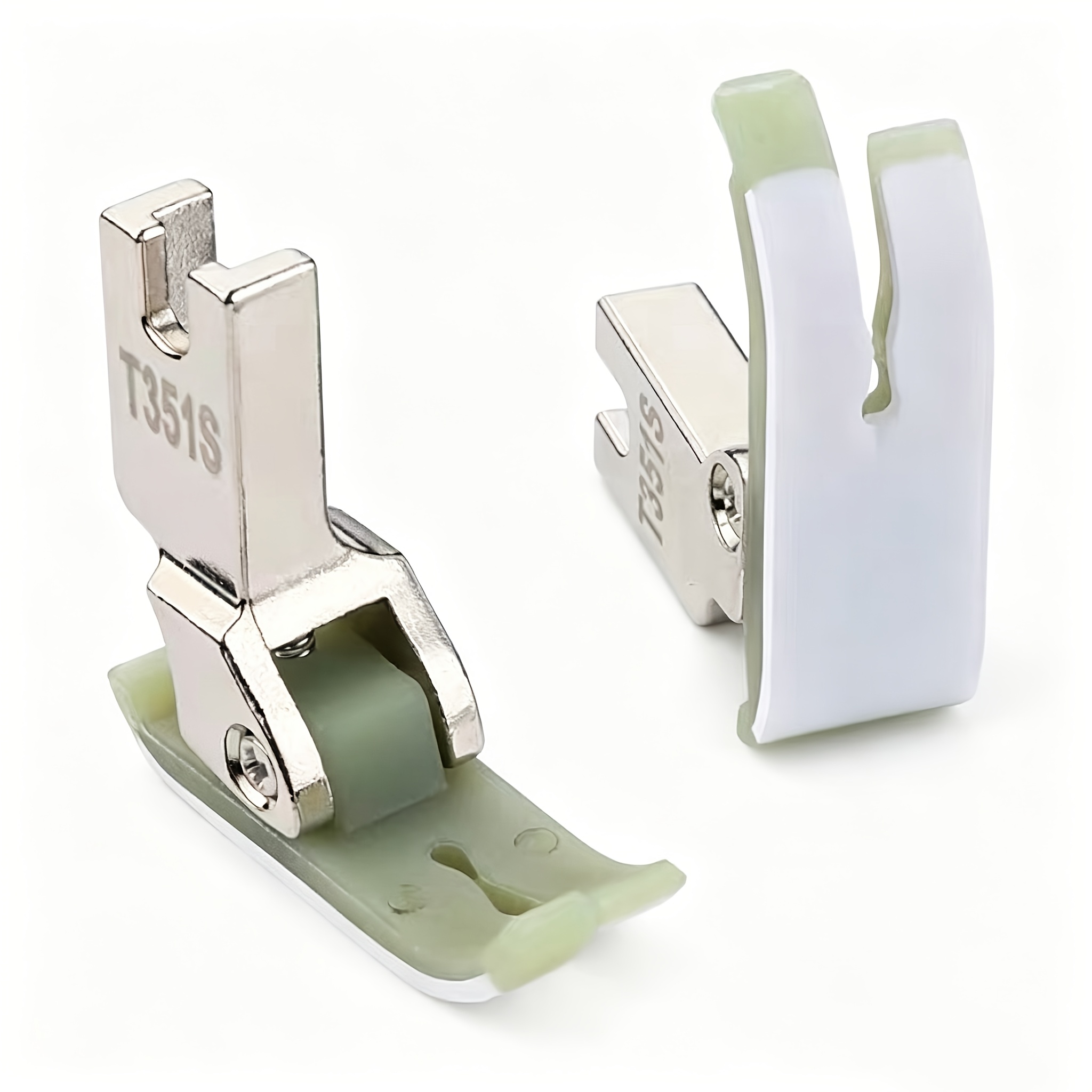 TEMU 2pcs Knit Thin Fabric Plastic T351s Presser Foot, Small Eyelet, Double Layer Base Plate, Suitable For Flatbed Sewing Machines