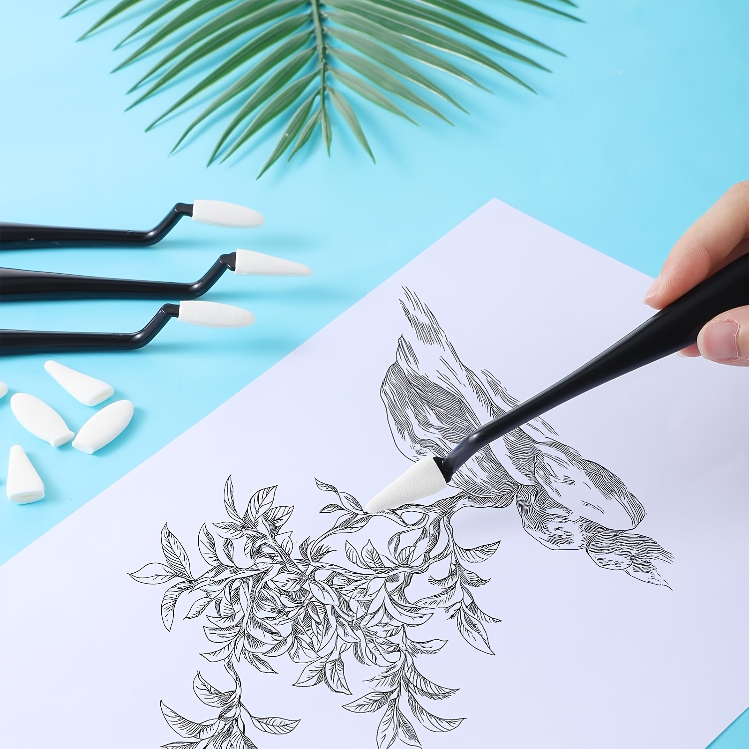 44pcs Mixed Brush Set with Dual-Tip Design and Replacement Tips