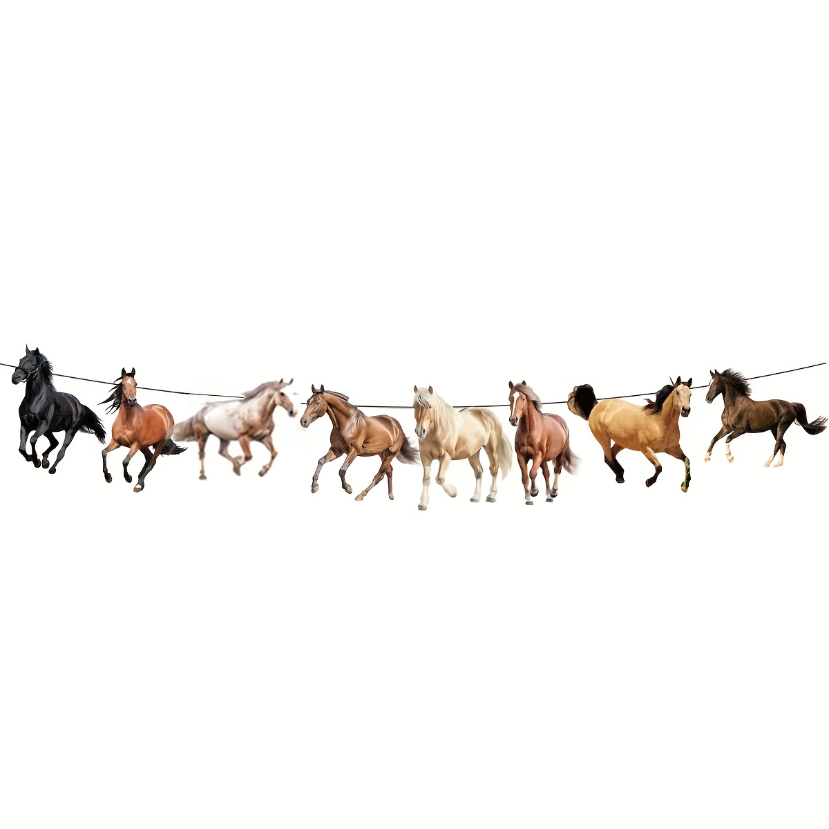 Image of 8pcs Horse Racing Flag Theme For Christmas, Party Supplies For Birthday Celebrations, Perfect For Photo Opportunities At The