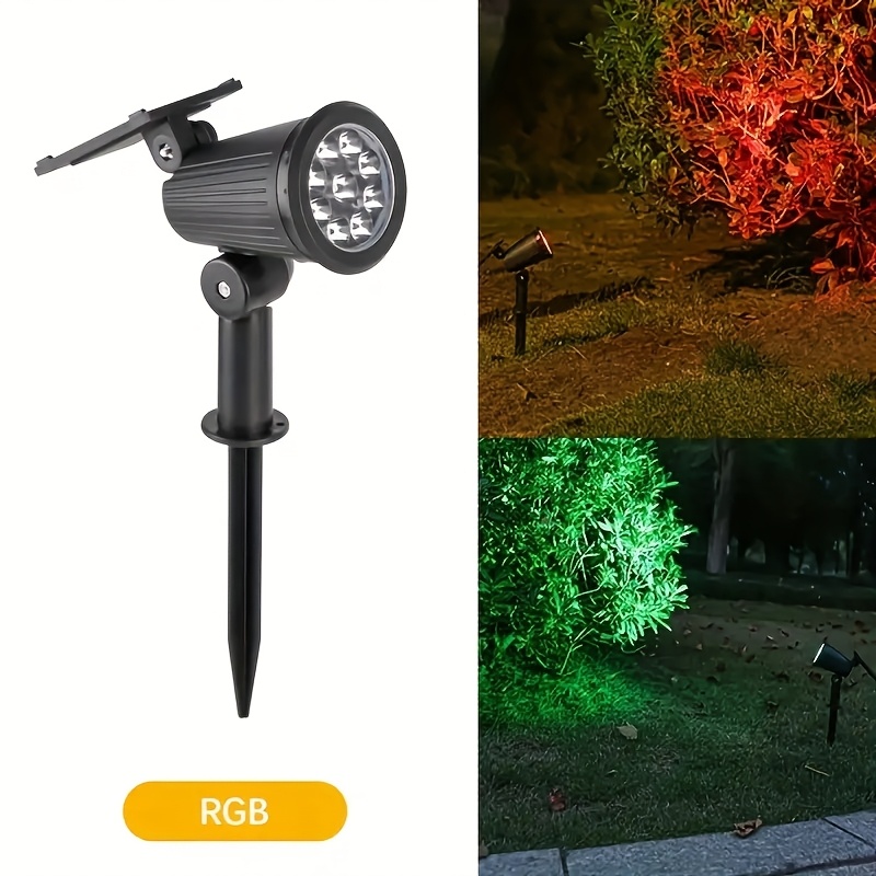 TEMU Faretto a energia solare. Questa luce da esterno solare per paesaggio una luminosit� regolabile, adatta per decorare giardini, cortili, alberi,