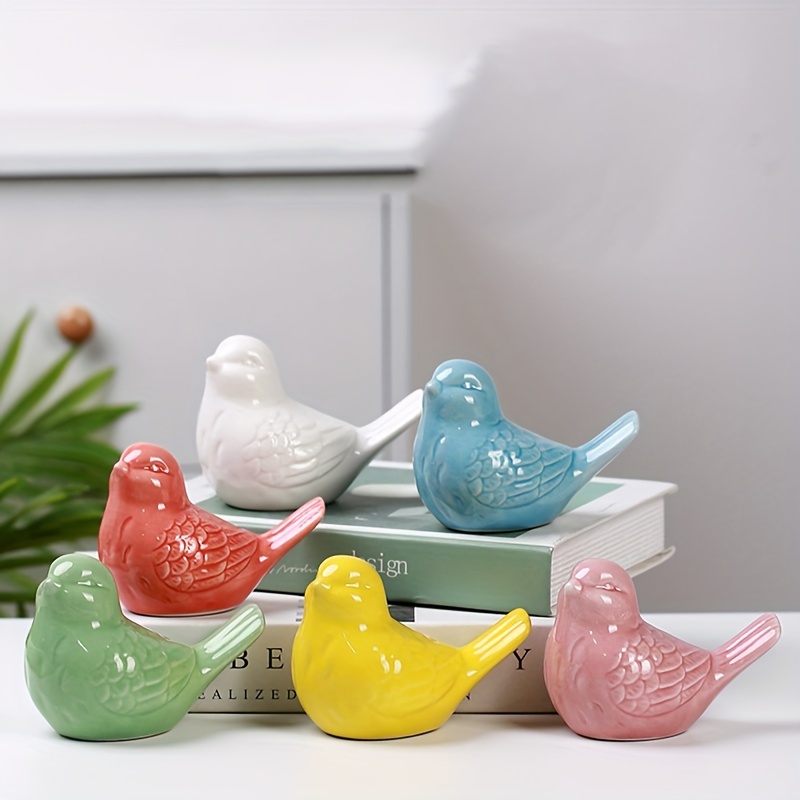 

1pc Ceramic Bird Figurines, For Bookshelf Home Living Room Office Cabinet Tabletop Entryway Decor, Room Decor, Home Decor