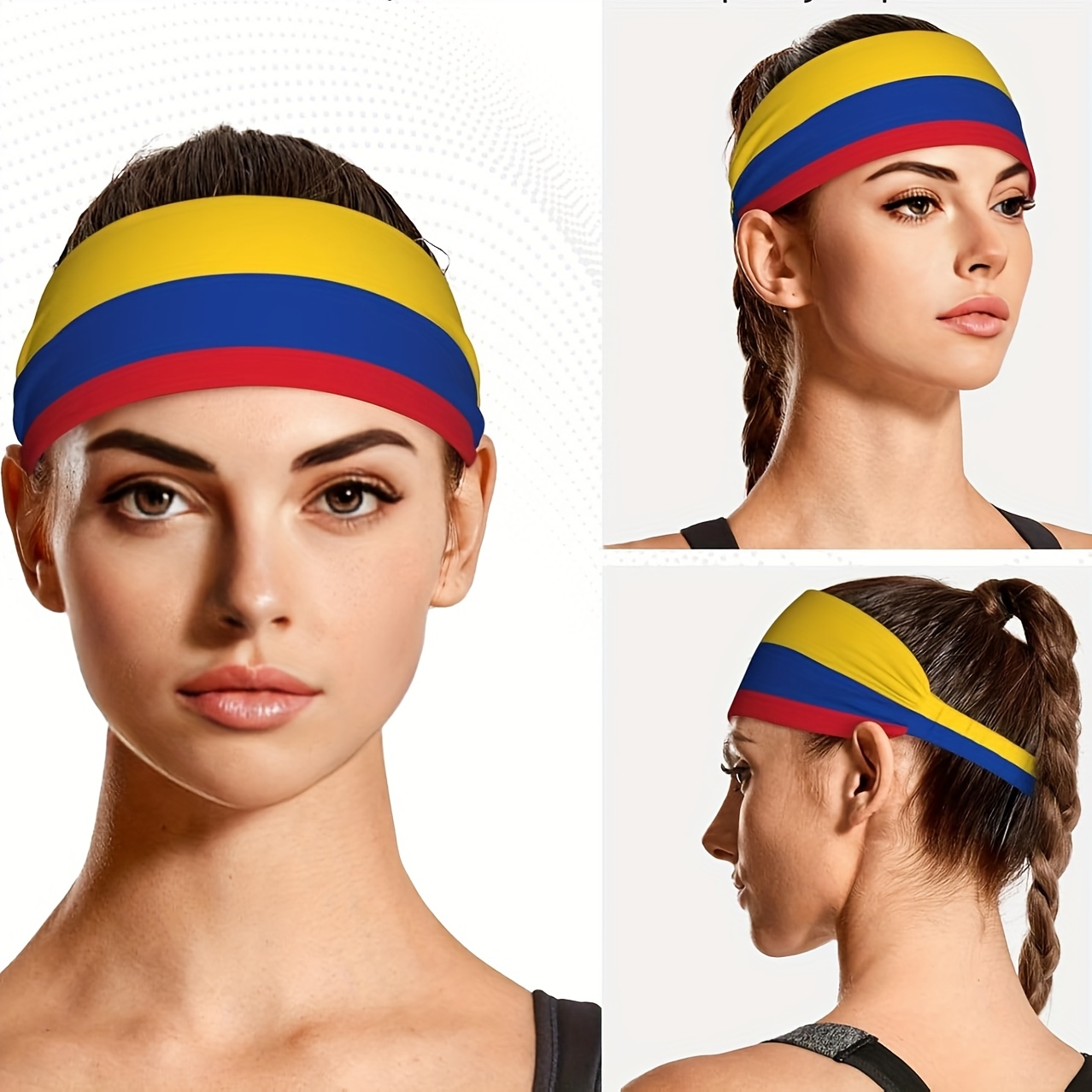 flag headband red yellow blue three - Temu Spain