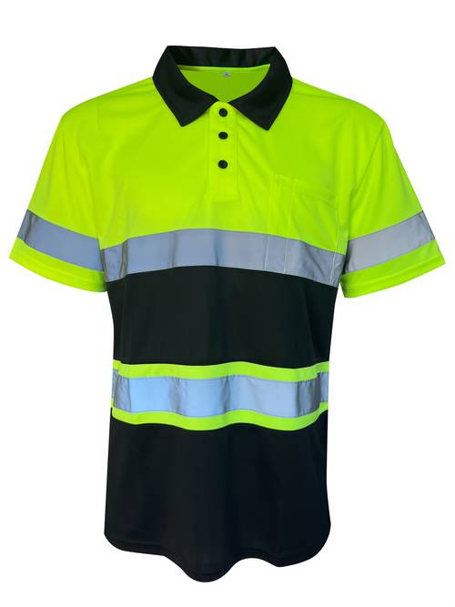 3pcs safety shirts with pockets short sleeve breathable polyester durable construction worker uniforms suitable for summer outdoor clothing machine washable