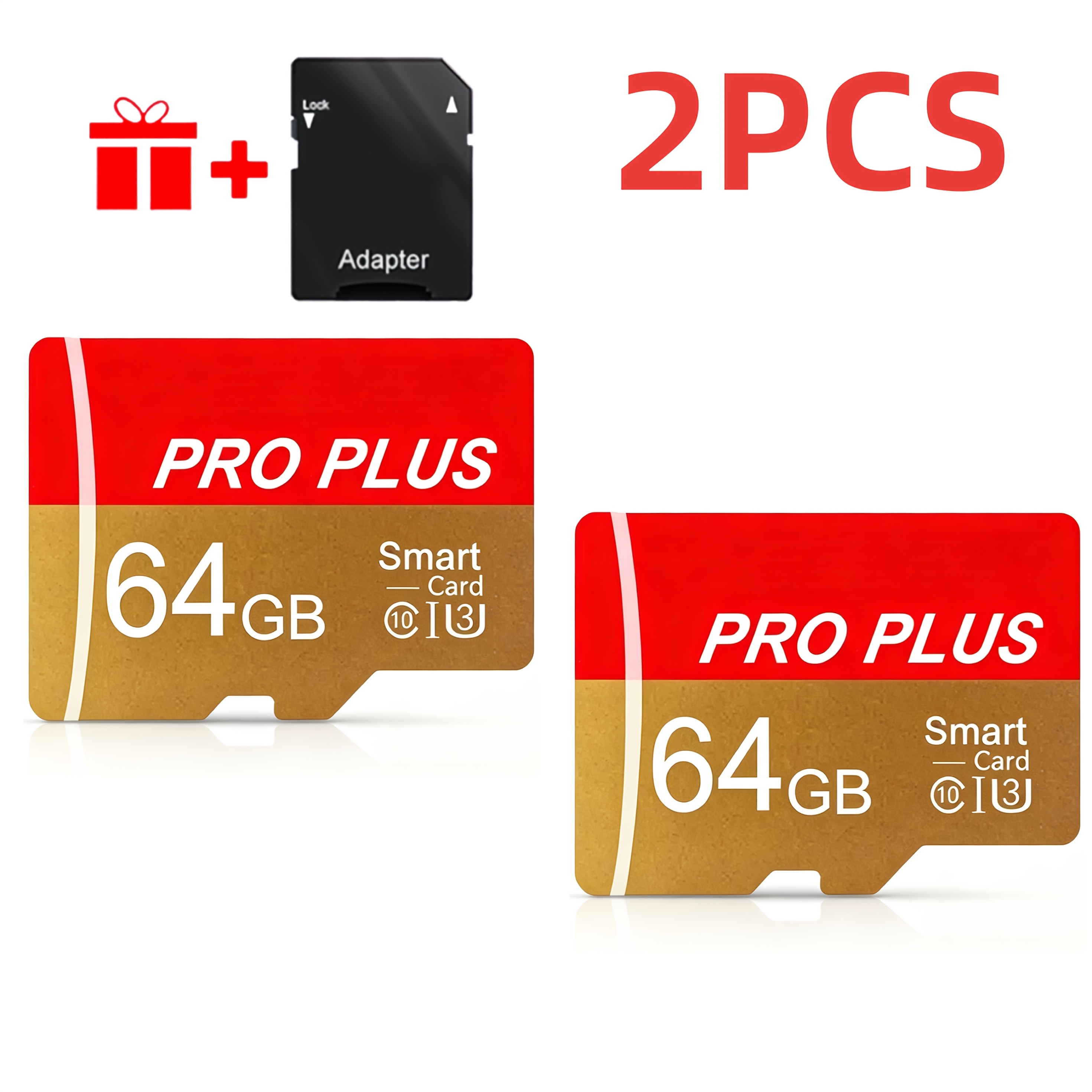 TEMU 2 pezzi Scheda di memoria 64GB 32GB 16GB, Scheda flash TF, Scheda di memoria TF ad velocit� per tablet/fotocamera/cellulare/portatile/pz/audio