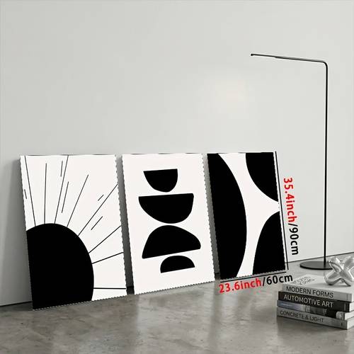 plat 2d, lot de 3, plat 2d, affiche imprimée sur toile cadre, décoration de style moderne, bleue, art à dégradé , 444, style nordique, décoration murale dintérieur , plat 2d