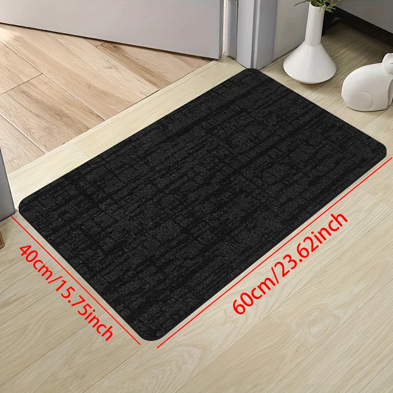 TEMU 1 , Alfombra de de Calidad con Estampado de Tela Texturizada Negra - Alfombra para Cocina, Felpudo para Entradas, Ideal para Propietarios e