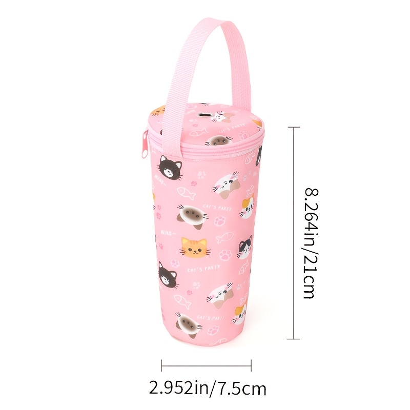 TEMU 1pc, Fashionable Floral Milk Tea Thermal Bag, Outdoor Cooler Ice Pack Warm Bag, Non-food Contact