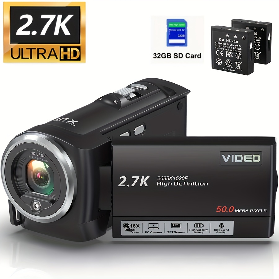 Videocamera 4K/48MP/zoom 16x/visione Notturna IR ... - Leroy