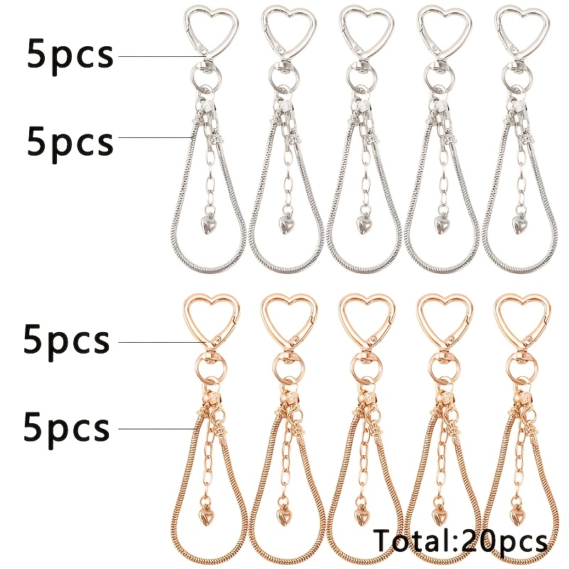 Image of 20pcs Creative Beaded Keychain Set, Suitable For Hanging On Bags And Cups, Car Keychains, As A Gift For Her/him. For Back-to-, Teacher's Day, Thanksgiving, And Christmas.