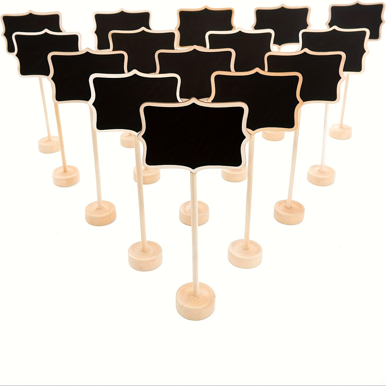 

20pcs Mini Wooden Chalkboard Signs With Stands - Black Price Display Tags For Buffet, Weddings, Birthday Parties & , Tabletop Plywood Holders