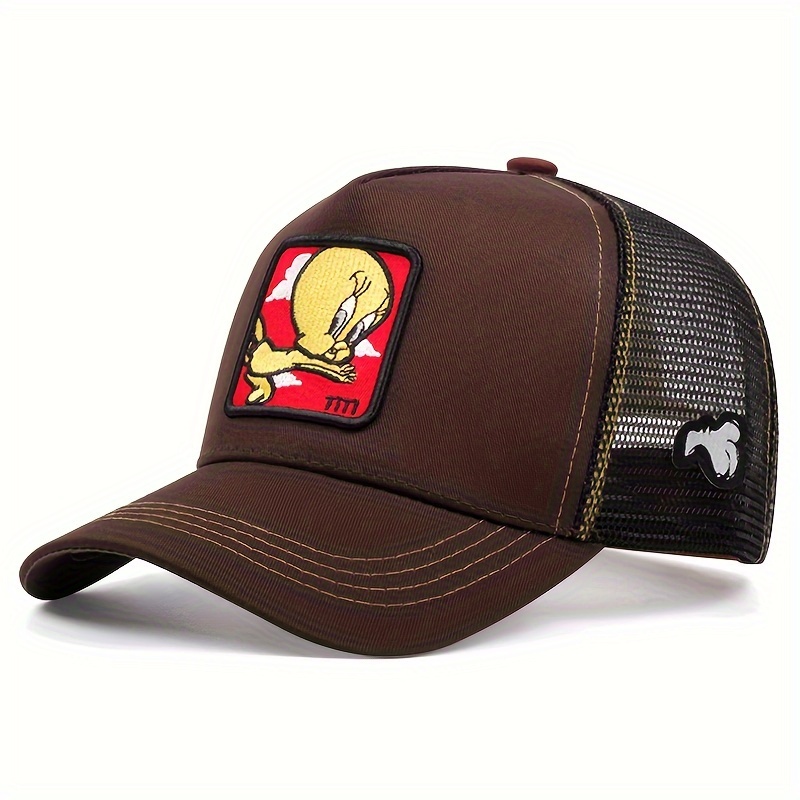 Gorilla Printed Trucker Hats Mesh Breathable Color Block Baseball Cap Outdoor Golf Sun Hat For Women & Men