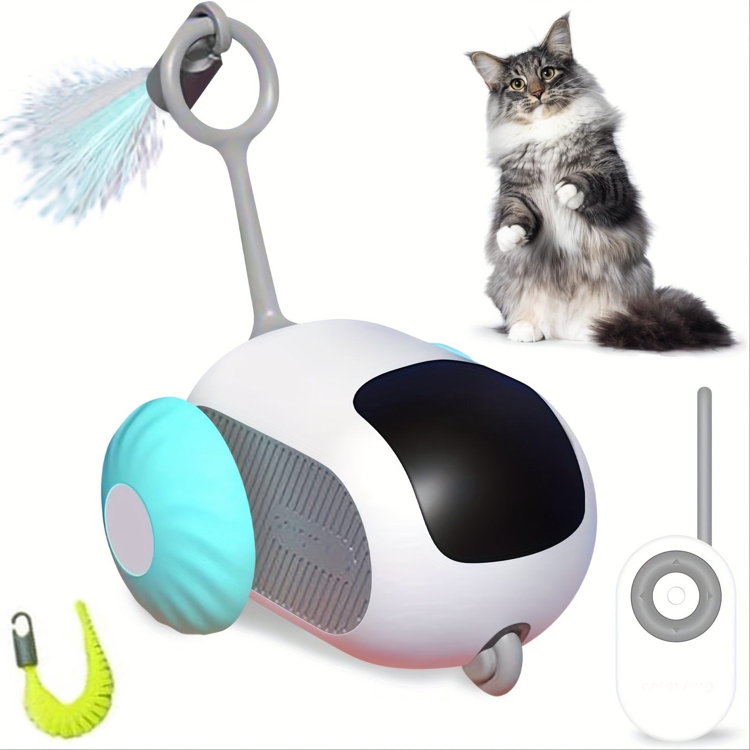 

Gravity Cat Toy Car Indoor Self-play Fun With Obstacle Avoidance & Infrared Sensor Magic