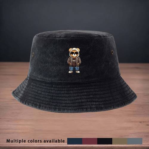 photo de l'article chapeau de pêcheur imprimé motif de haute qualité avec lunettes, chapeau pour leurres de pêche, chapeau de pêcheur pliable et portable, chapeau décontracté unisexe pour vacances, extérieur, , hip-hop de rue