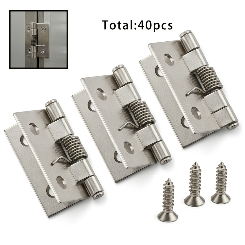 ANIRUDH Self Closing Door Hinges – 3-Pack Hydraulic Soft Close Buffer, 4x4 Inch Heavy Duty Adjustable Tension For Garage, Exterior & Interior Doors