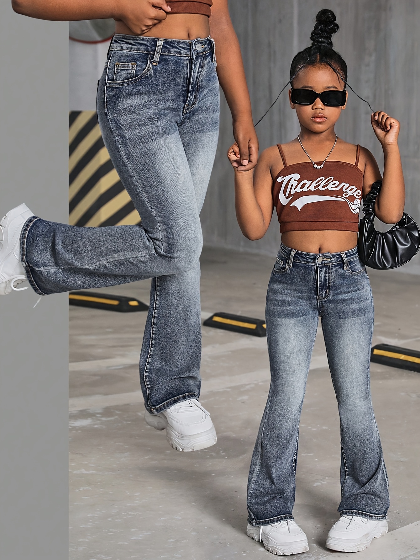 jeans niñas estilo y2k cool pantalones acampanados - Temu Dominican Republic, image size:800x1066