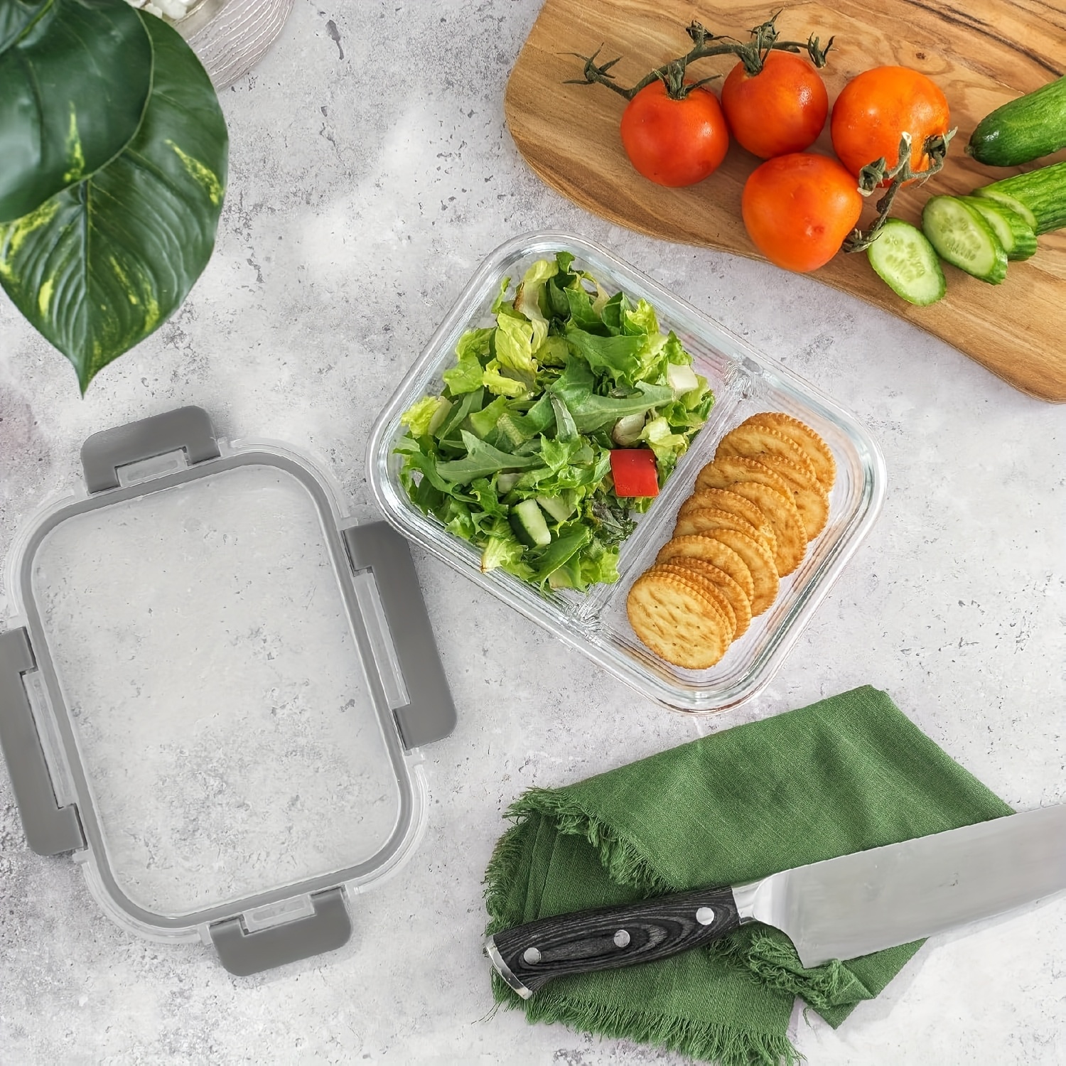 21 97 oz airtight bento box set with lid microwave dishwasher safe rectangular food storage container for meal prep snacks and   ideal for students   and picnickers picnic essentials airtight container durable construction bento box back to school Product details 1
