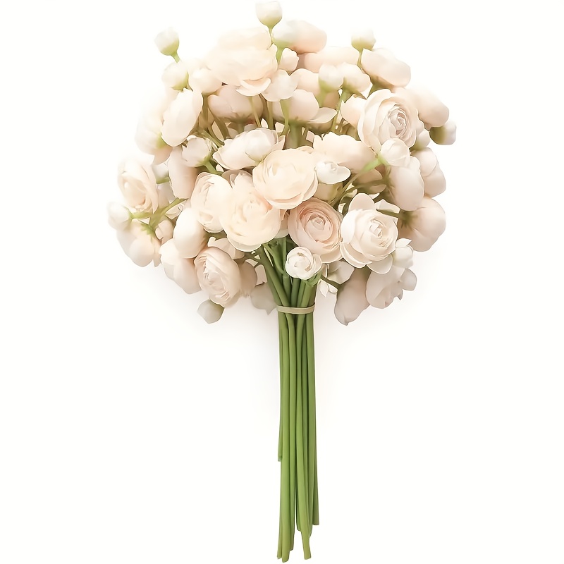TEMU 24-head Fake Mini - And Peach Mini With Green Leaves, Centerpiece Decor For Weddings, Wedding Parties, , Graduation, And Spring/summer Parties,
