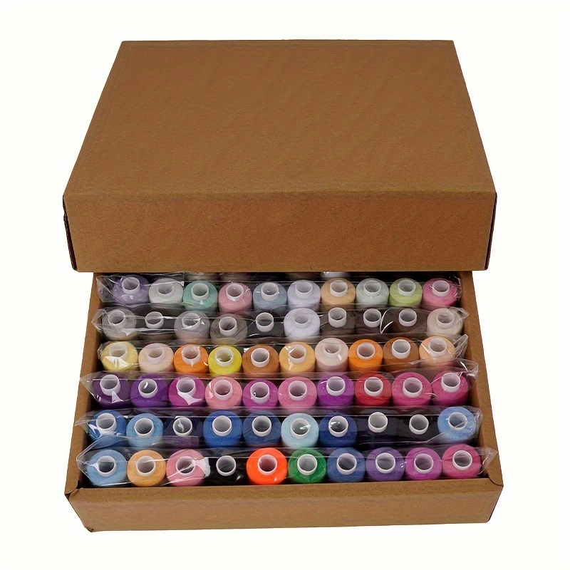 

80 Color Assorted Sewing Threads - 400 Yards Per Spool, 80 Colors In A Hard Cardboard Box, Suitable For Sewing Machines And Hand Sewing, Made Of Polyester