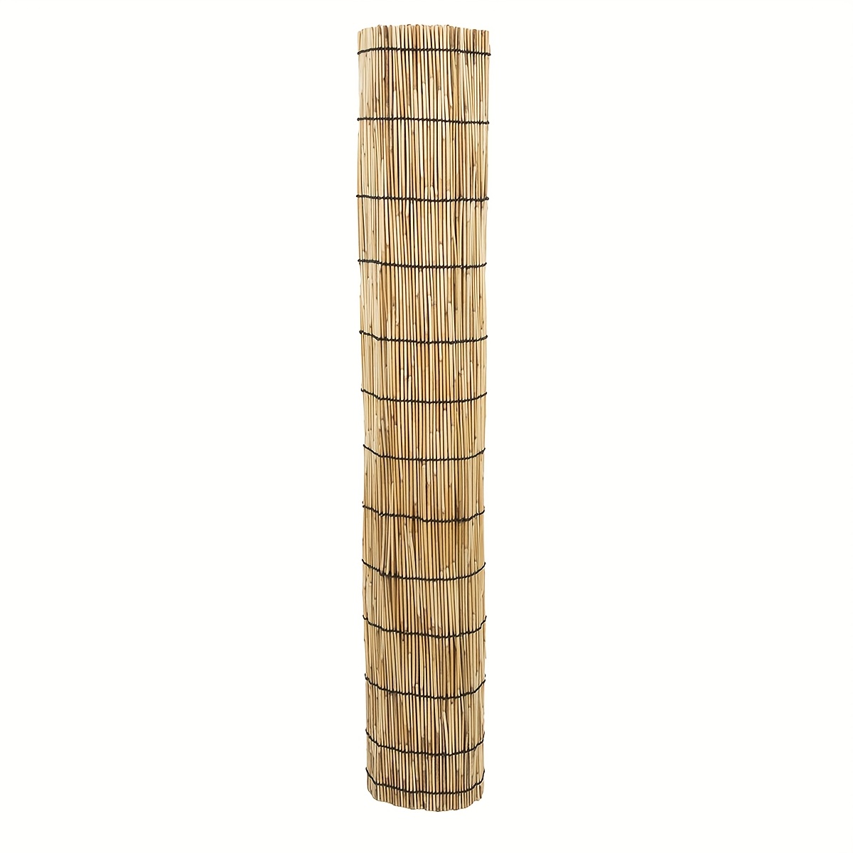 TEMU 1pc 1x4mreed Fence Panel - Garden Barrier For Yard/balcony, Foldable Rustic Privacy Screen For Outdoor Windbreak, Natural Diy Partition For