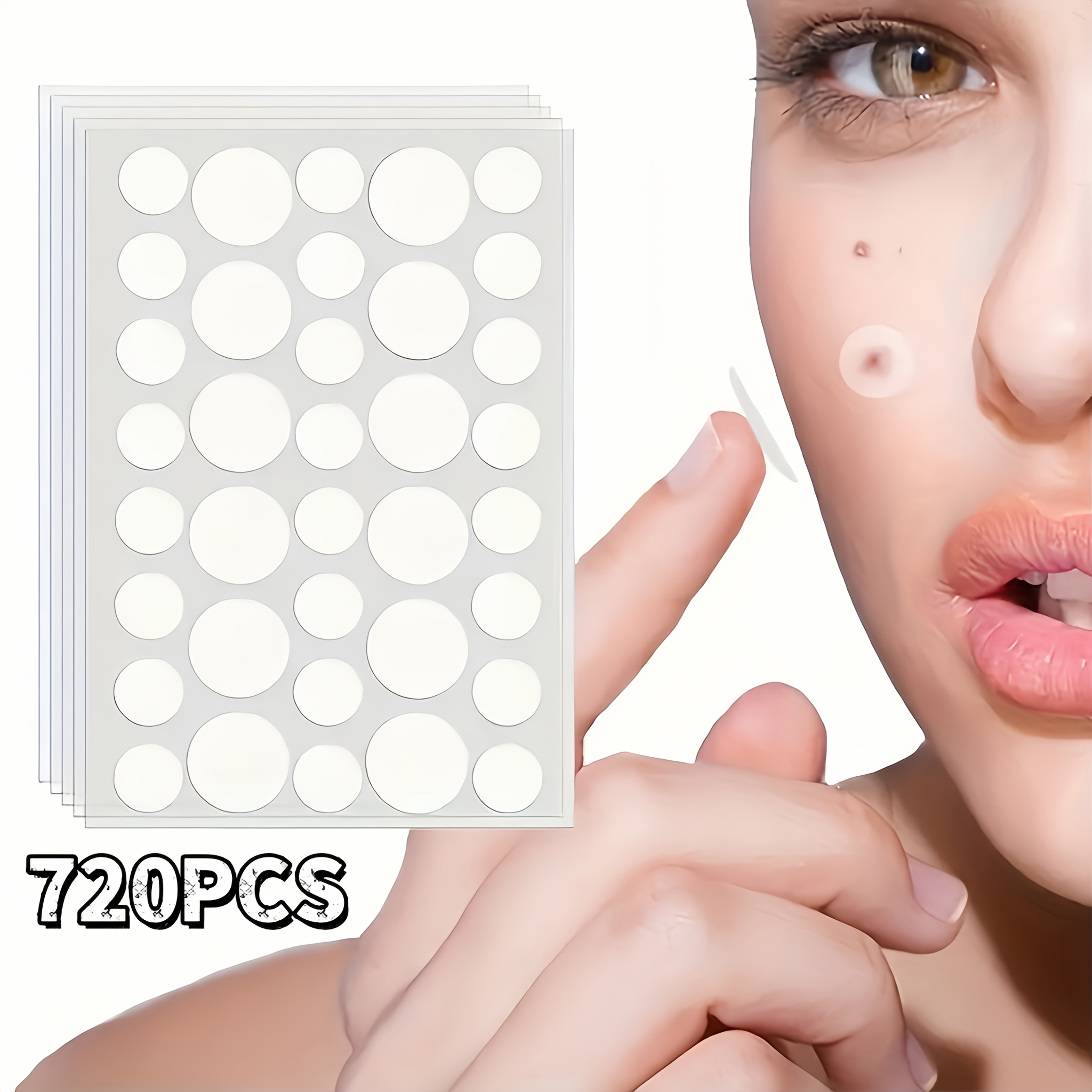 720pcs Face Patch, Hydrocolloid Patch, Cover With And Mica Oil
